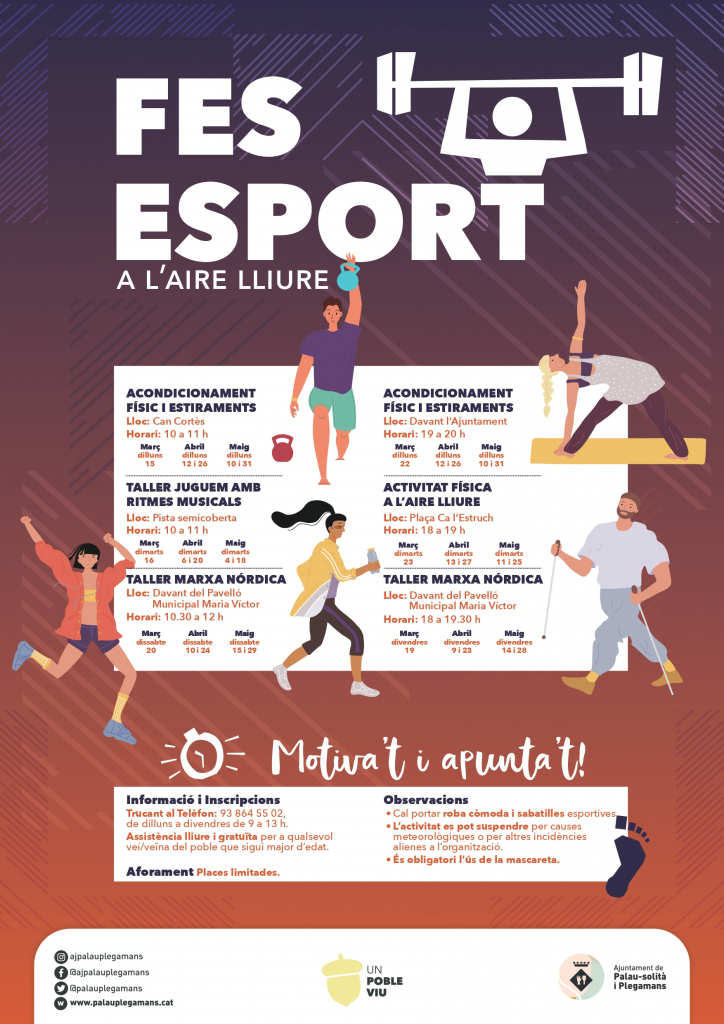 Horaris activitats esportives aire lliure