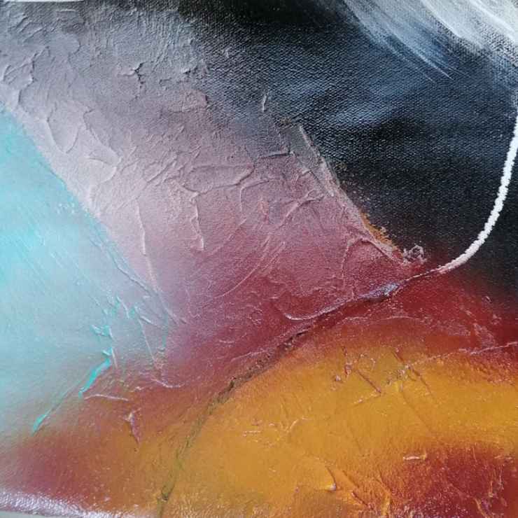 Més enllà, pintura abstracta de Victòria Salvatierra