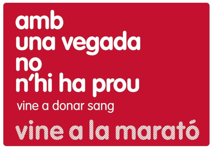 Vine a donar sang!
