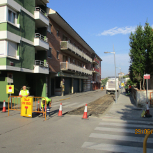 Estat de les obres iniciades al C/ Barcelona