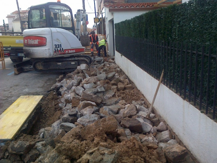 Inici de les obres al carrer Dom Bosco