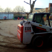 Iniciades les obres al pati infantil de l'escola Palau
