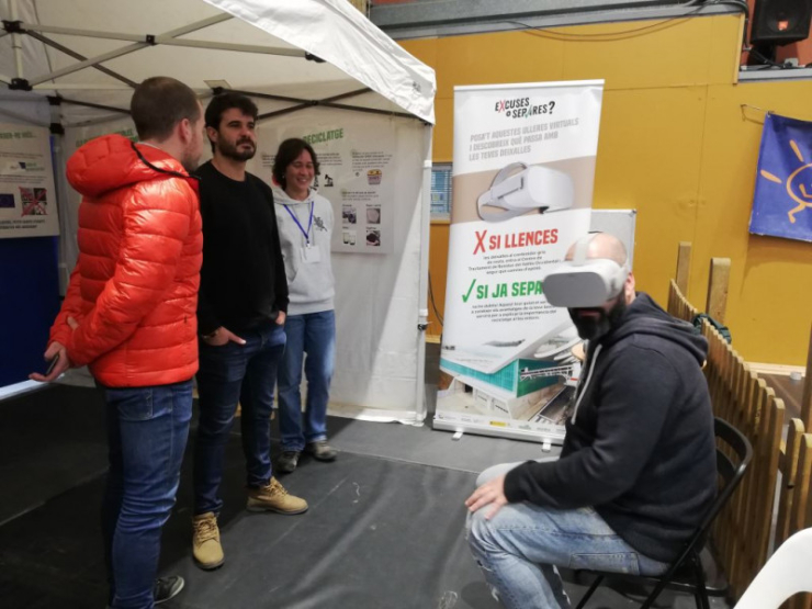 L'alcalde amb el president del Consorci per a la Gestió de Residus del Vallès Occidental, Nil López.