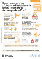 Reobertura de comerços de menys de 400 metres qüadrats