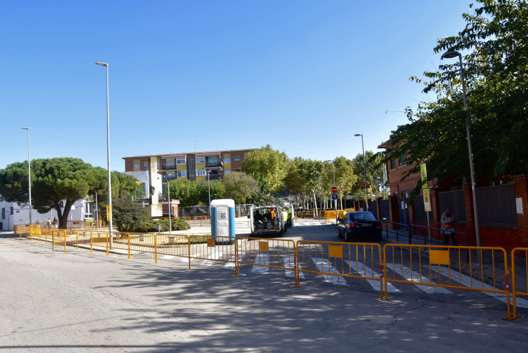 Inici de les obres a la plaça Folch i Torres
