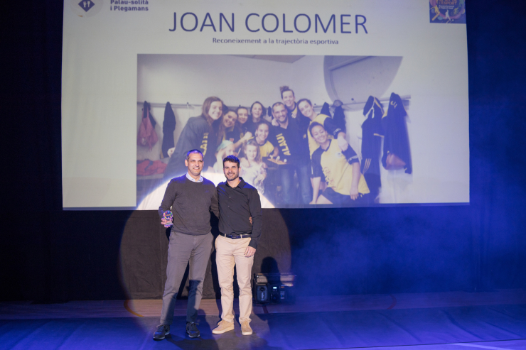 Joan Colomer Hoquei Patins. Reconeixement a la trajectòria esportiva com president durant una dècada de l'HC Palau