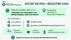 Horaris i contacte del Jutjtat de Pau