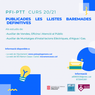 Llista admesos finals PFI-PTT