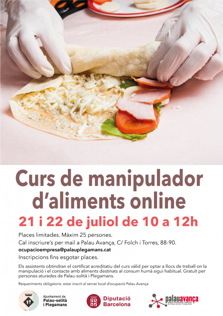 Curs de manipulador d'aliments online