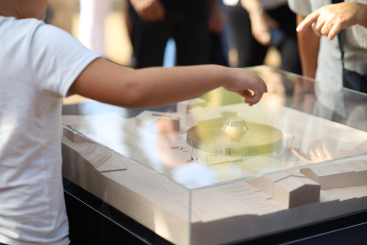 Maqueta de la futura biblioteca