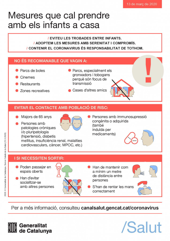 Mesures que cal prendre amb els infants