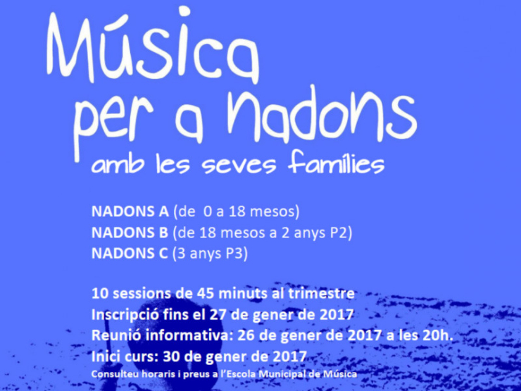 'Música per a nadons', detall del cartell.