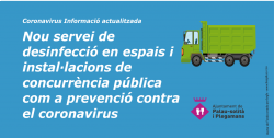 Nou servei de desinfecció en espais públics