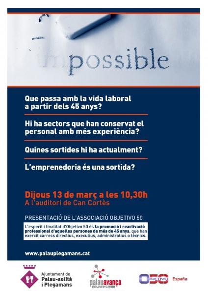 Objetivo 50, cartell xerrada