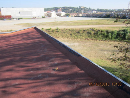 Obra acabada a la coberta del Escorxador
