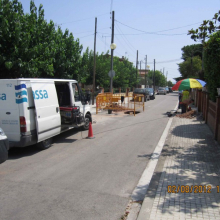 Reparació de la canonada d'aigüa potable al C/Costa Brava
