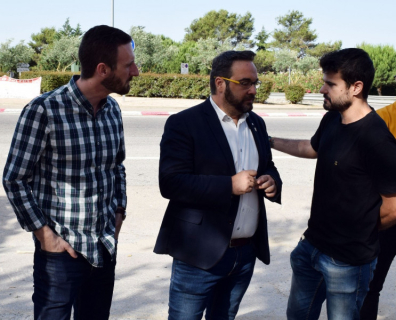 Oriol Lozano amb Juli Fernàndez i Isidre Pineda