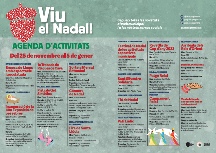 Agenda activitats Nadal 2022