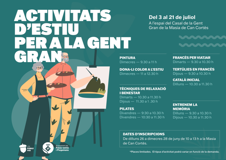 Tallers activitats estiu per a la gent gran