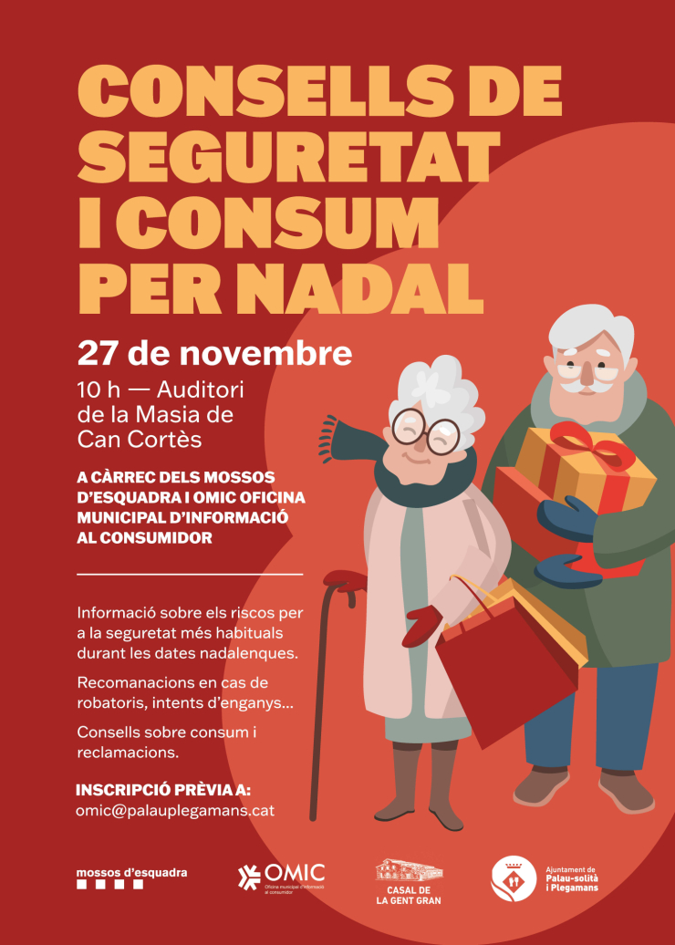 Cartell de consells de seguretat i consum per nadal