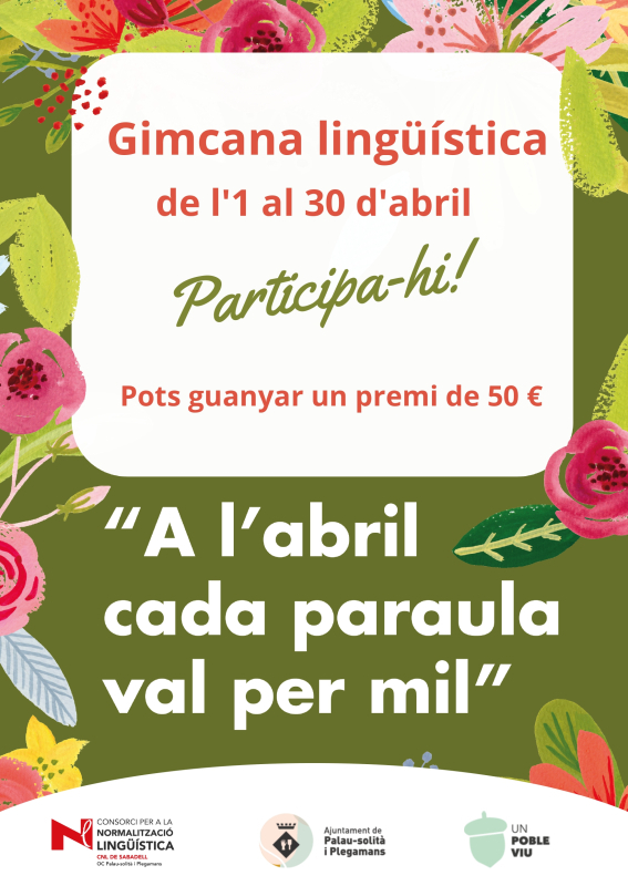 Concurs Gimcana lingüística "A l'abril cada paraula val mil"