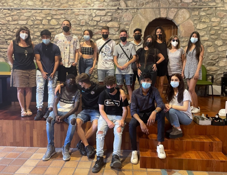 Alumnes del PFI i PTT en la presentació dels projectes