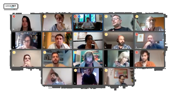 Ple abril. Tots els regidors i regidores connectats per vídeo conferència