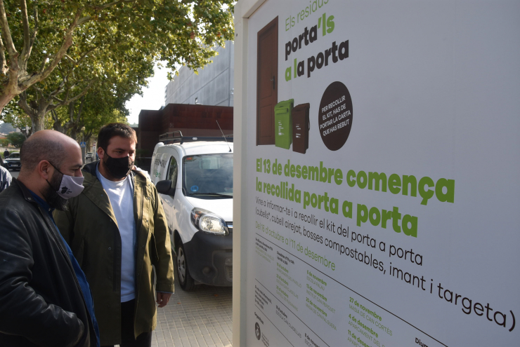 Inici campanya Porta a porta. Jordi Plaza i Isaac Peraire