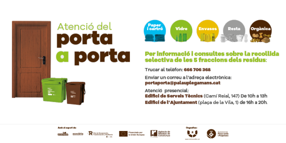 L’atenció sobre el Porta a Porta continua per telèfon, correu i presencialment