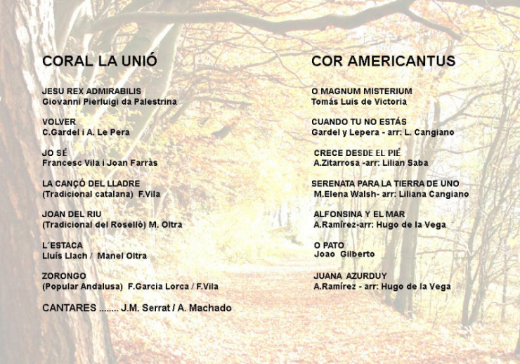 Programa Concert de Tardor