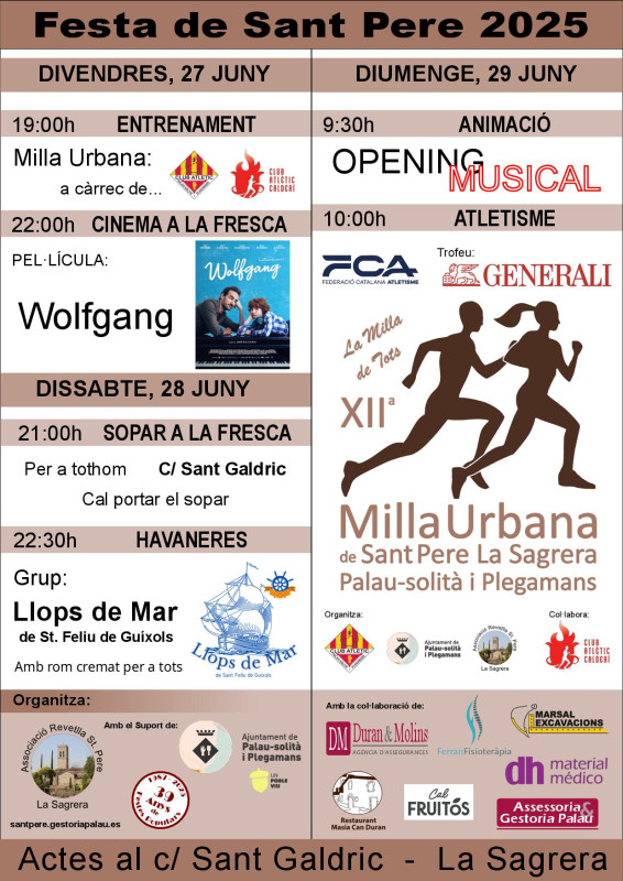 Cartell Programa Festa de Sant Pere 2025