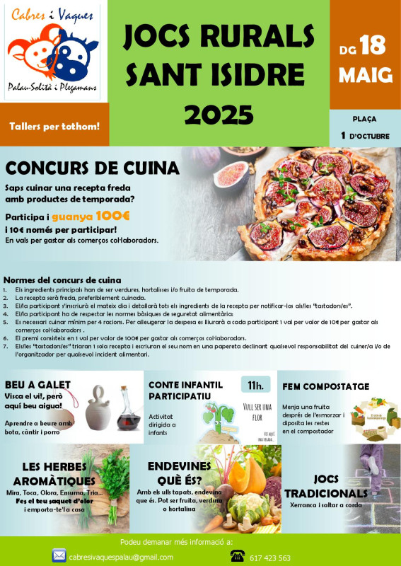 Cartell Programa Sant Isidre 2025_Concurs de cuina