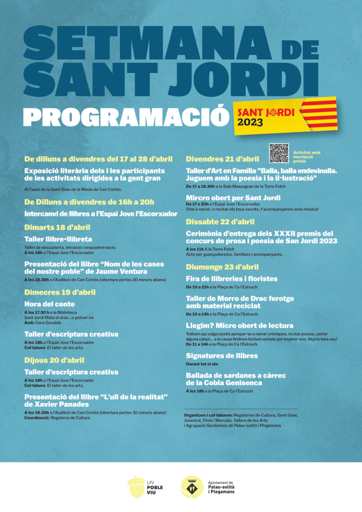 Programació de la Setmana de Sant Jordi