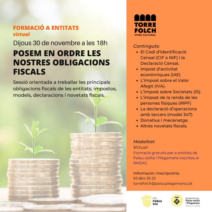 formació obligacions fiscals entitats