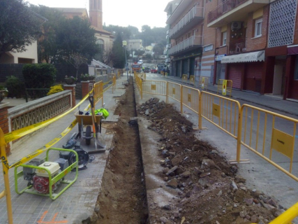 Obres al carrer Barcelona