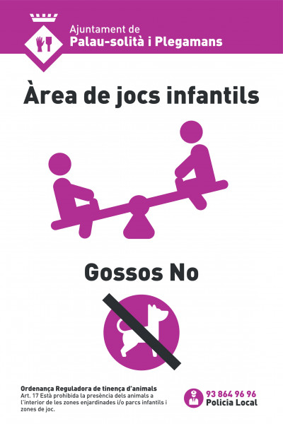 Rètol parc infantil
