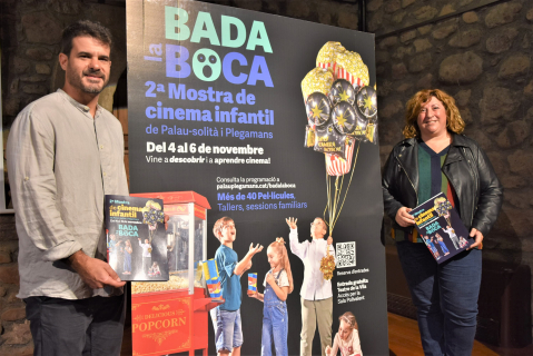 L'alcalde, Oriol Lozano, i la regidora de Cultura, Eva Soler