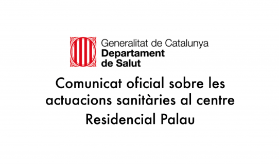 Comunicat Departament de Salut