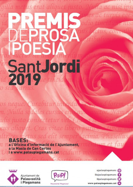 Cartell dels Premis de prosa i poesia 2019