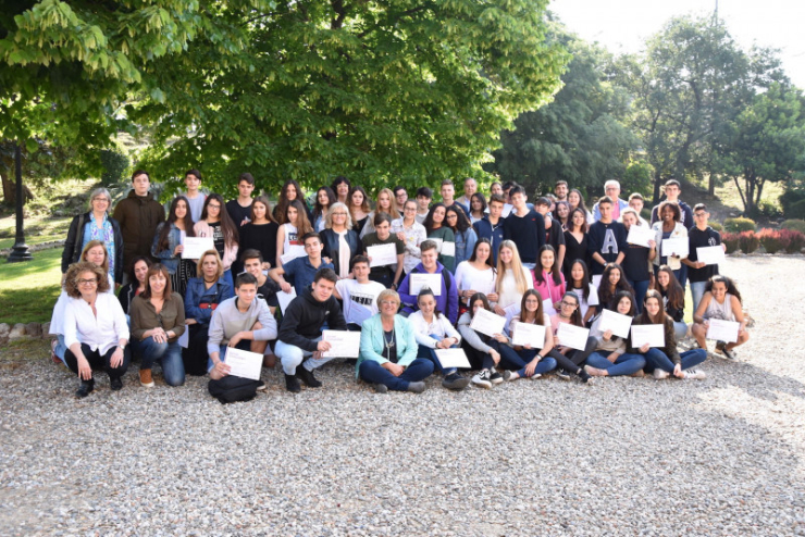 Imatge de grup dels alumnes reconeguts pel Servei Comunitari