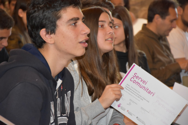 Alguns dels alumnes durant l'acte de reconeixement