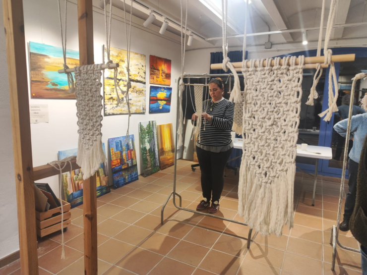 Tastet de tapís de macramé