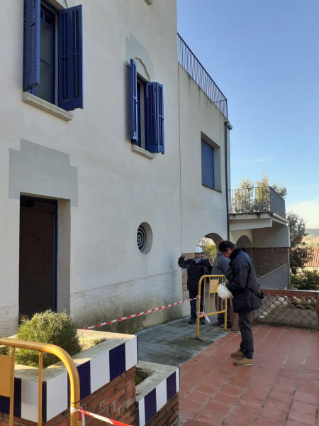 Treballs de rehabilitació de la Casa Folch.