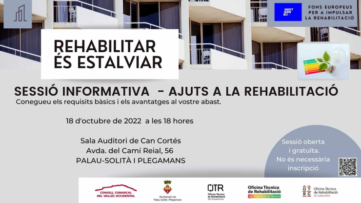 Sessió informativa sobre la concessió de subvencions per adequar els habitatges a energies renovables