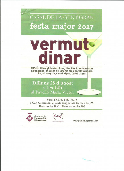 Vermut dinar Festa Major-2017