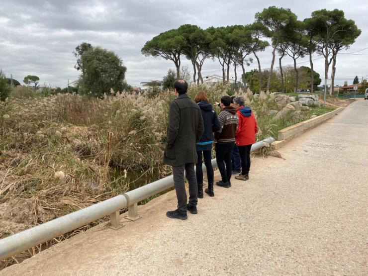 Visita de l'ACA a la Riera de Caldes.