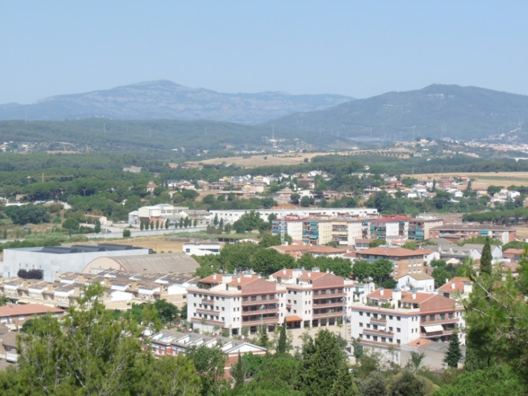 Panoràmica parcial del municipi, des del Castell de Plegamans