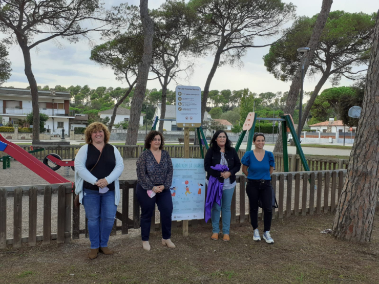 Acte d'inauguració de 4 parcs de la vila amb el nom de 4 dones, en el marc de la campanya 'No eren bruixes, eren dones'