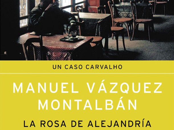Fragment de la portada d'una de les edicions de 'La rosa de Alejandría', de M. Vázquez Montalbán.