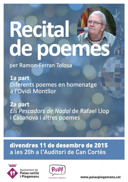 Cartell recital de poemes, Ramon-Ferran Tolosa.
